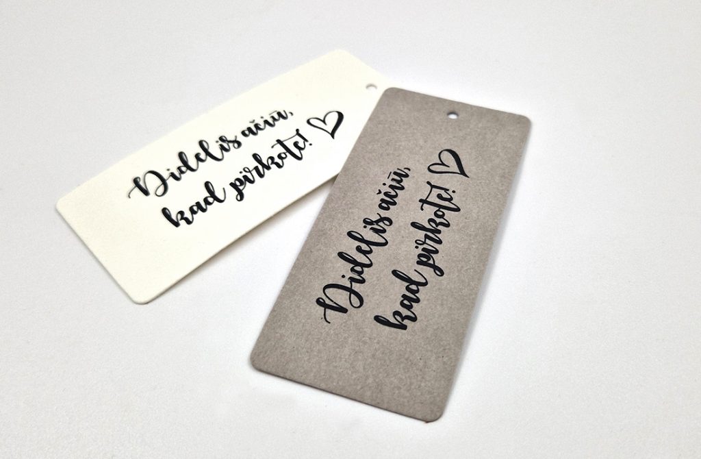 “Didelis ačiū” etiketė – 90x40mm – 10vnt – Alkante Shop